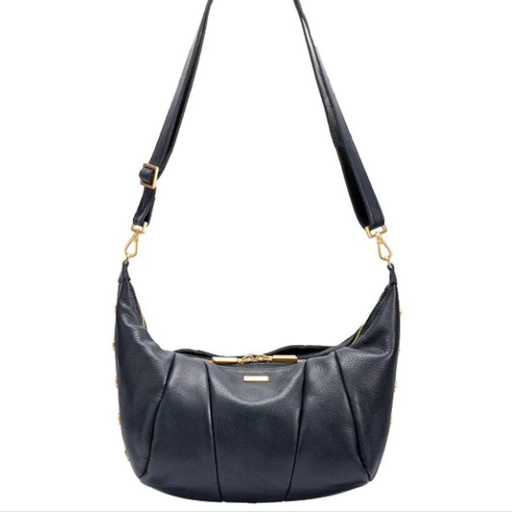 Hammitt MORGAN Blue Pebbled Leather Crossbody Bag NWT - Picture 5 of 13